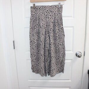 Aritzia Sunday Best Pull On Crop Wide Leg Animal Print Gray Black XXS